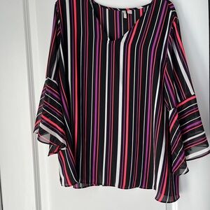 A nice striped blouse 18w/20w sheer material.